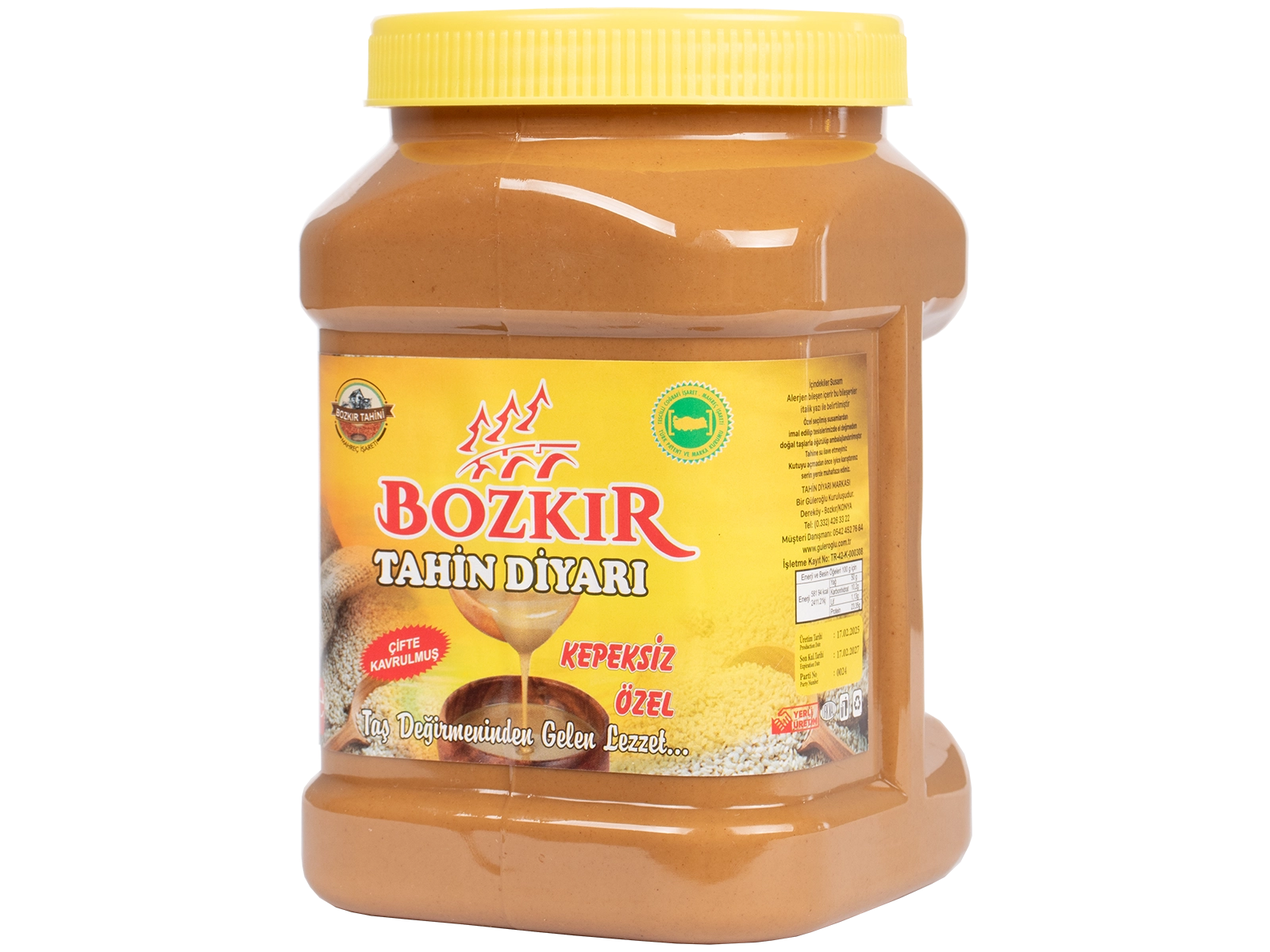 Güleroğlu Kepeksiz Bozkır Tahini Plastik Kutu Net 935 Gr
