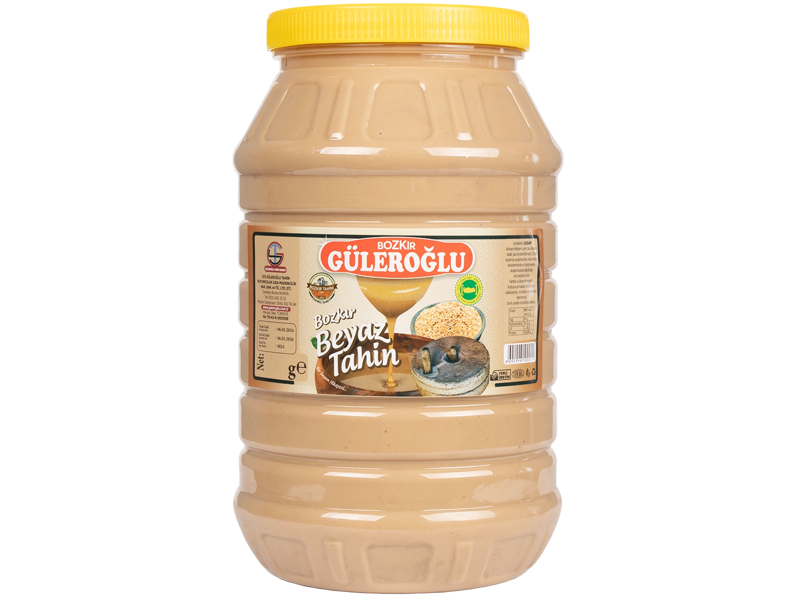 Güleroğlu Beyaz Bozkır Tahini Plastik Kutu Net 2935 Gr
