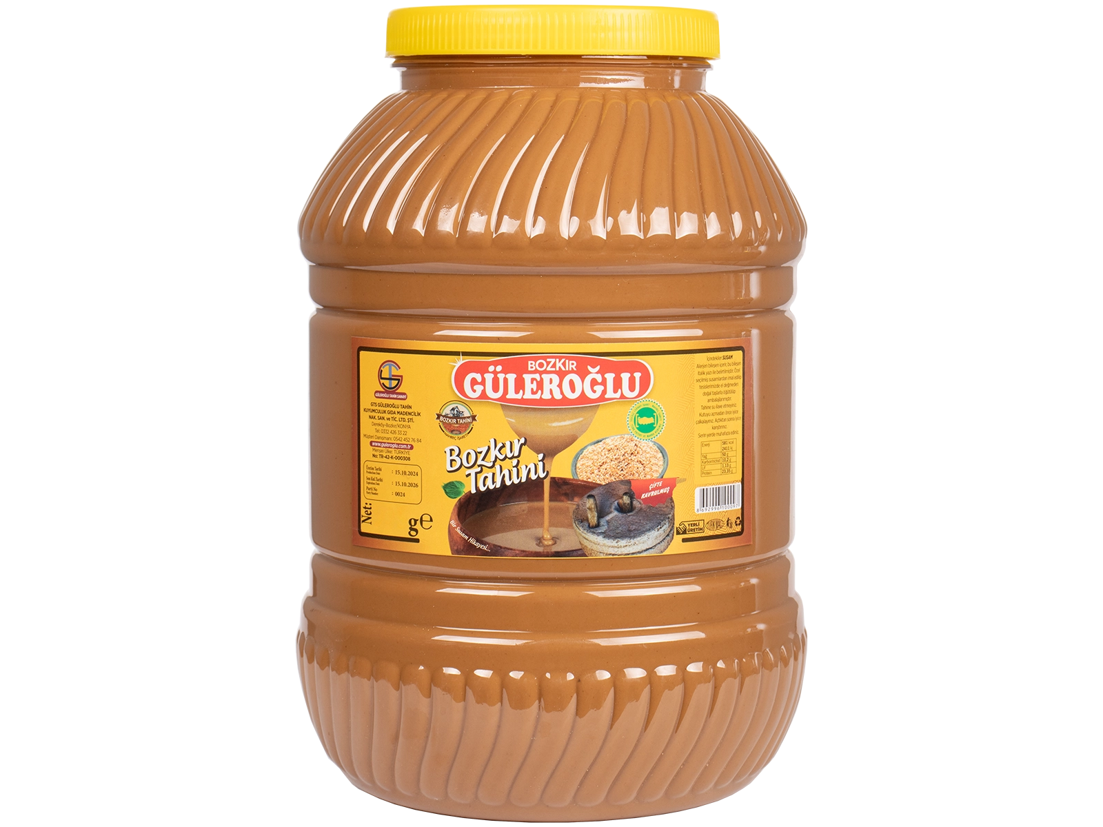 Güleroğlu Kepekli Bozkır Tahini Plastik Kutu Net 4915 Gr