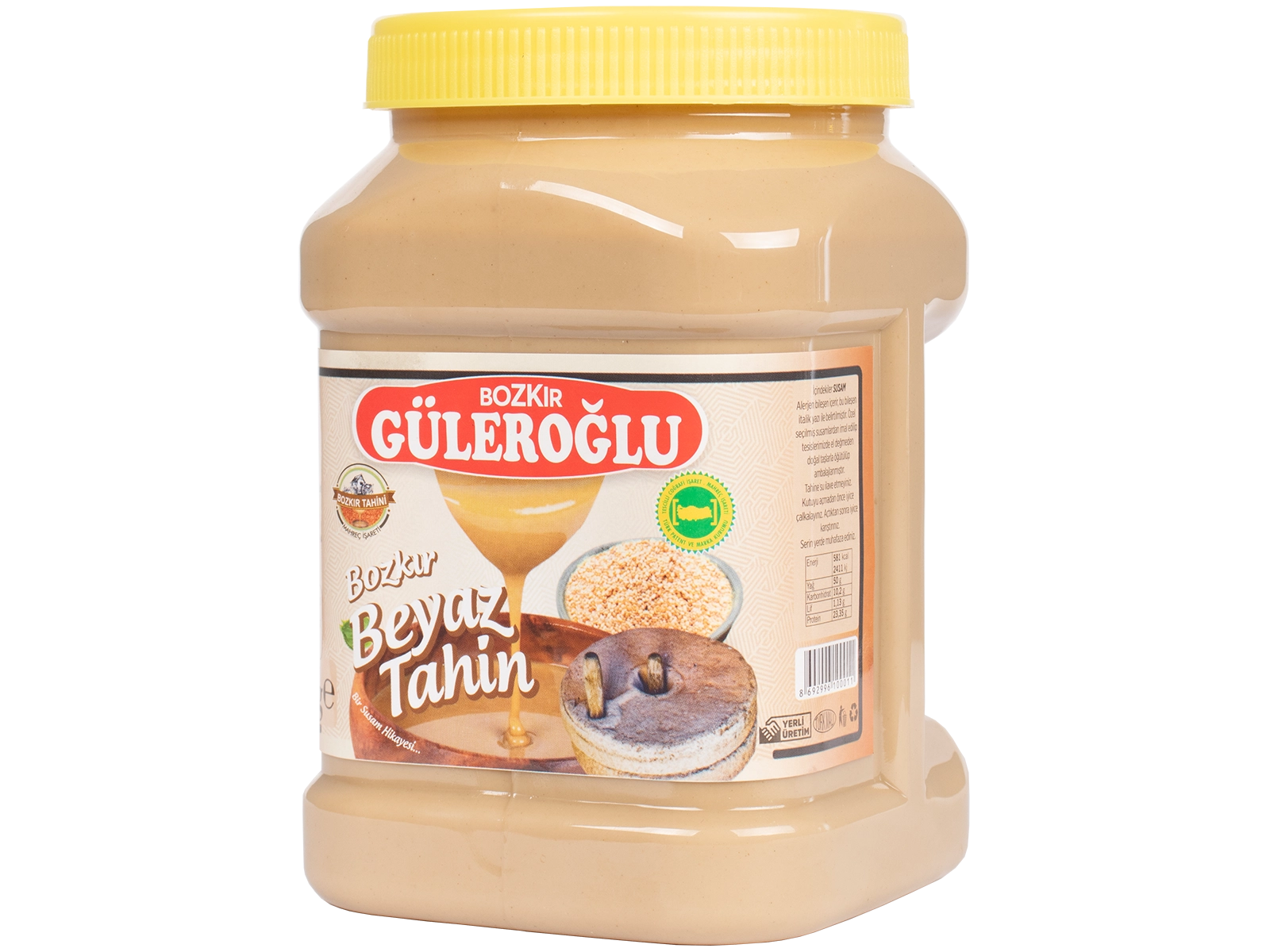 Güleroğlu Beyaz Bozkır Tahini Plastik Kutu Net 800 Gr