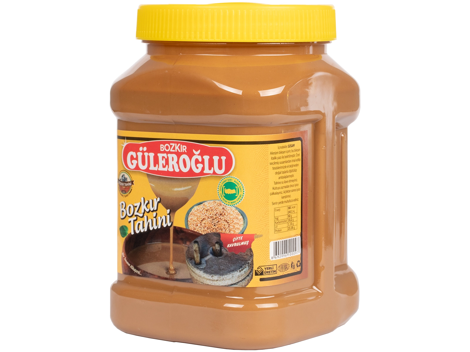 Güleroğlu Kepekli Bozkır Tahini Plastik Kutu Net 800 Gr